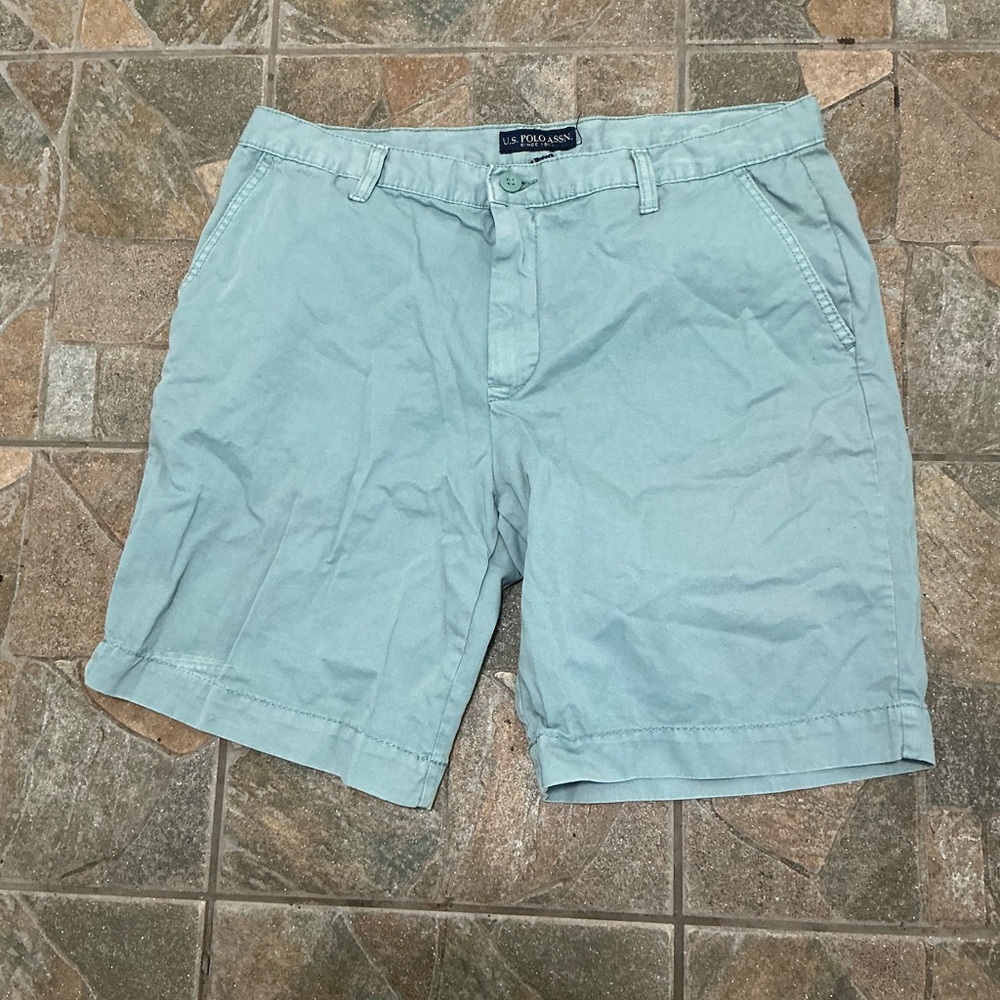U.S. Polo Assn. Blue Flat Front Shorts